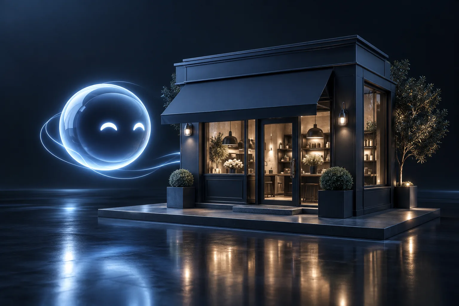 Vizuelni koncept: AI Concierge — Dozvoljene akcije na webu